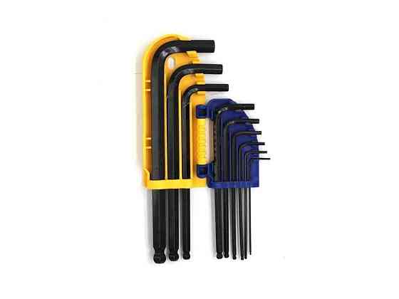 Набір ключів Г-подібних TORX 9 шт. CrV T10, T15, T20, T25, T27, T30, T40, T45, T50 ТМ Kubis Київ
