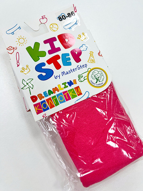 Колготи дитячі однотонні бавовняні арт.906 104-110, в кольорі Чернівці - фото 1