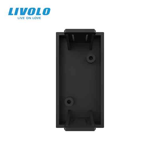 Заглушка для розетки LIVOLO, чорна, модуль 22.5×45 мм, 0.5 поста (VL-FCMB-1BP) Коломыя