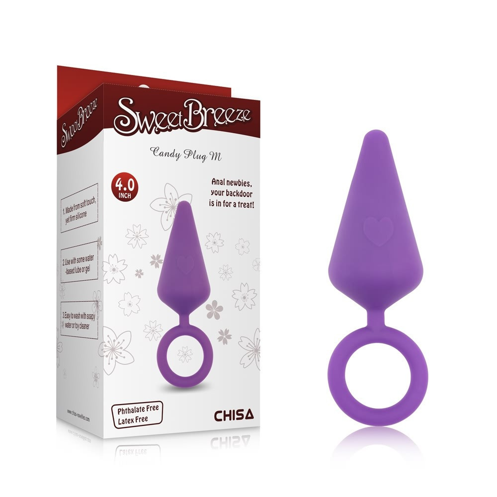 Анальная пробка c кольцом Chisa Sweet Breeze, фиолетовый, M Sex Aura Киев - изображение 1