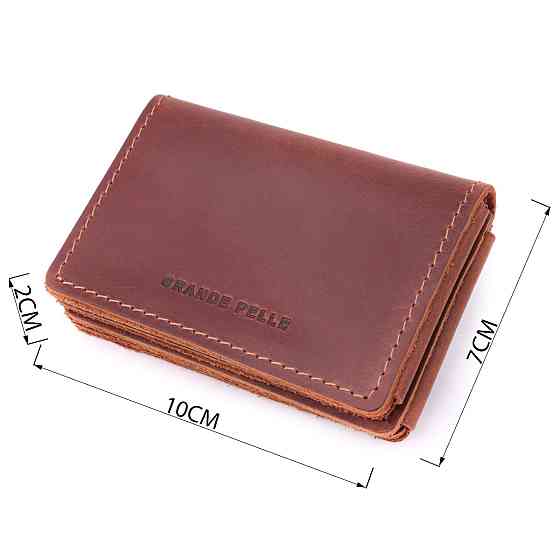 Стильная обложка на автодокументы в винтажной коже GRANDE PELLE 22874 Светло-коричневая Киев