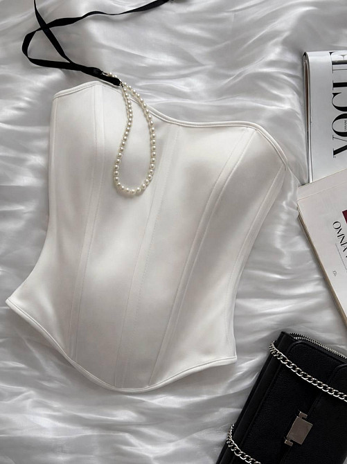 Жіночий базовий корсет костюмка Lux Молочний, 44/46 Одеса - фото 4