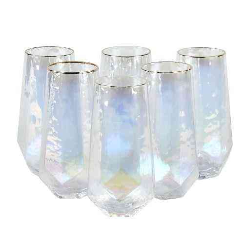 Набор стаканов 500 мл Pearl стеклянные 6 шт | Стаканы для воды, сока, напитков Киев