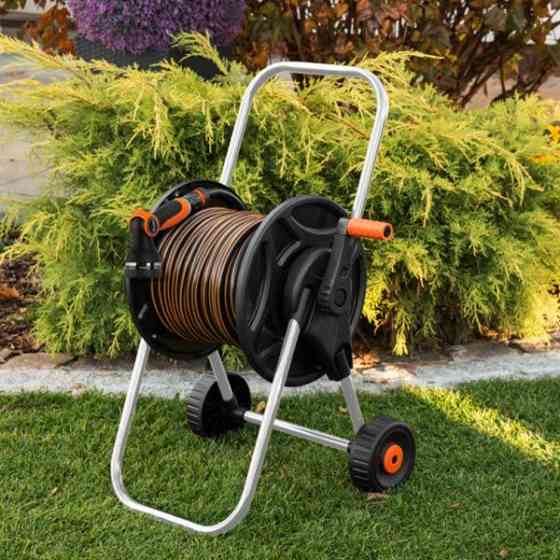 Комплект для поливу: візок, шланг 1/2" 20м, арматура BLACK LINE, ECO-AG26020SET2 Київ