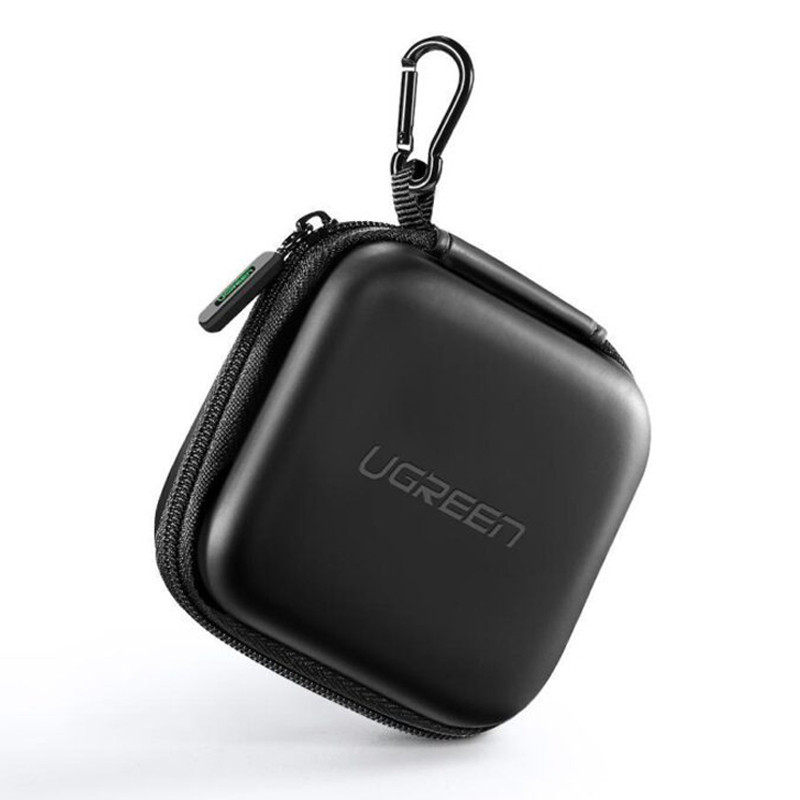 Кофр для хранения наушников и кабелей UGreen 40816 с карабином (Черный) Николаев - изображение 1