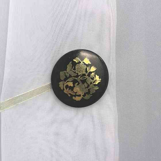 Магніти для штор і гардин Карпати набір 2 шт Чорний з золотистим (81-145) Київ