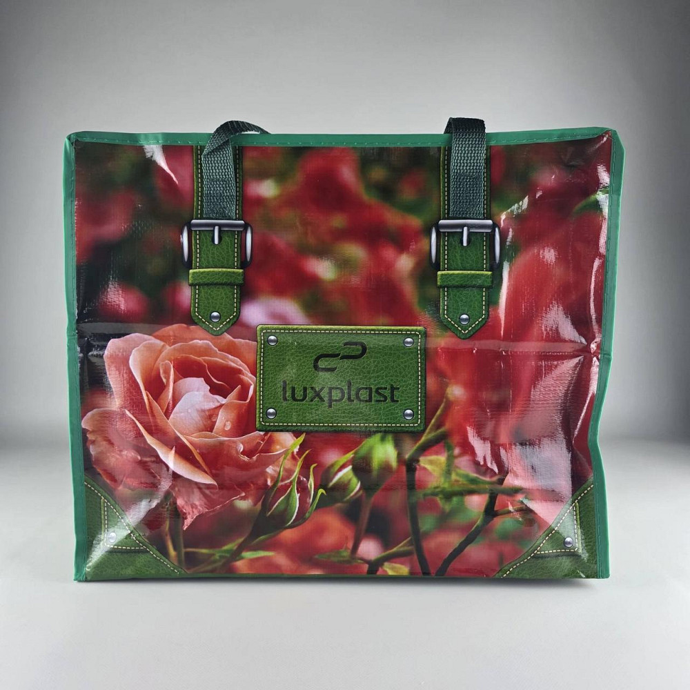 Поліпропіленова сумка господарська з кольоровим малюнком No2 Троянди (1 шт.) Харків - фото 1