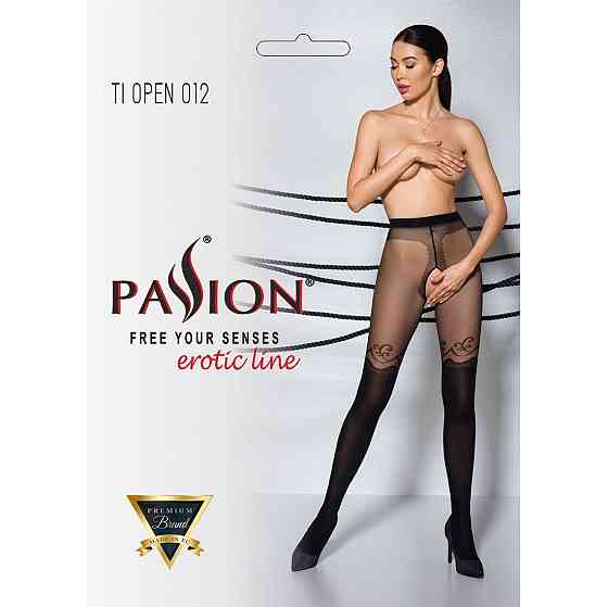 Колготки з відкритим доступом, подвійна щільність Passion TIOPEN 012 5 (20/40 den), black Sex Aura Київ