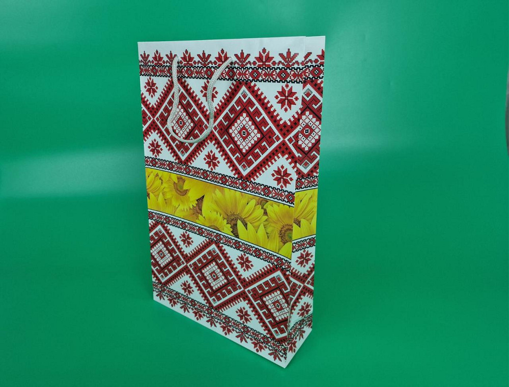 Большой бумажный пакет вертикальный  25/37/8(артBV-193) (12 шт) Харьков - изображение 1