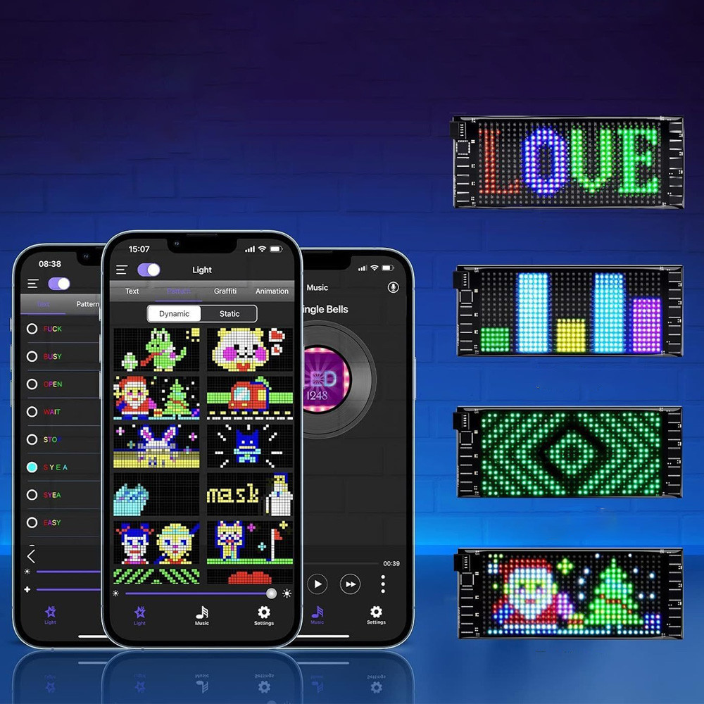 Світлодіодна LED панель для авто (17,3х7см),з Bluetooth,від USB SBR Київ - фото 6