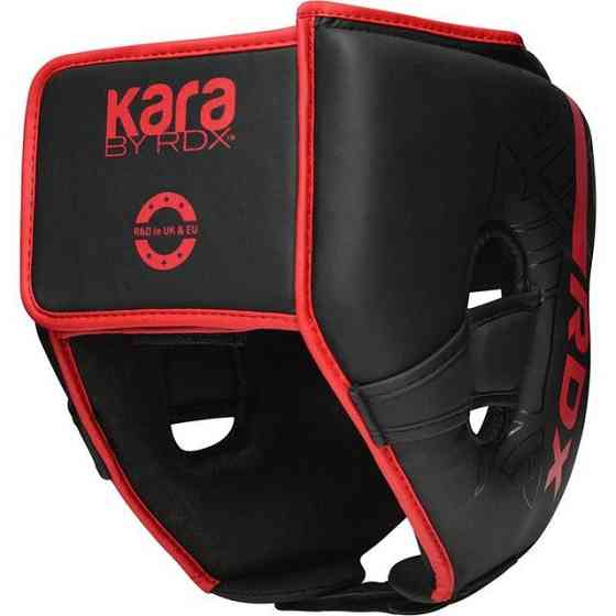 Боксерський шолом RDX F6 KARA Matte Red S (капа в комплекті) Каменское
