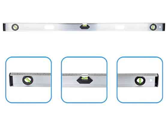 Уровень строительный 100см, 3 капсулы 2 ручки Alloid Харьков