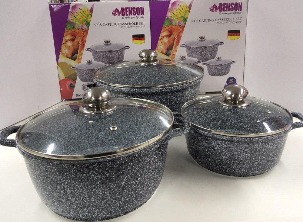 Набір каструль 2,1л 4.2 л 6.3 л BN-324 (2 шт./ясть) Одеса - фото 2