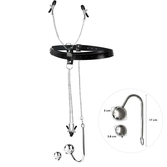 Бондажний набір із металевим анальним гаком №4 Art of Sex Blanca Bondage set with anal hook №4 Львів