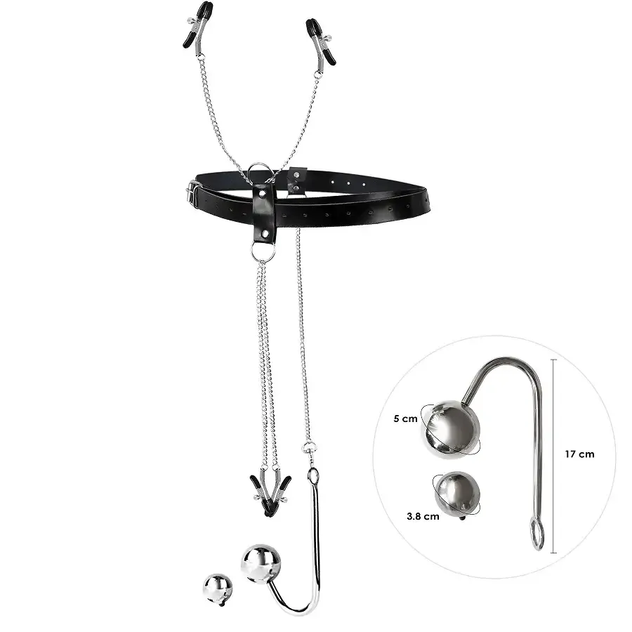 Бондажний набір із металевим анальним гаком №4 Art of Sex Blanca Bondage set with anal hook №4 Львів - фото 1