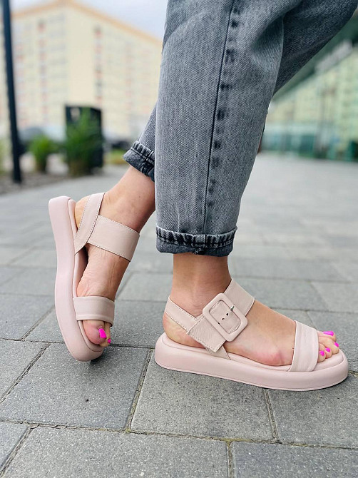 teona Стильні босоніжки жіночі літні пудрові TEONA 286, натуральна шкіра р. 36-39 Коломия - фото 6