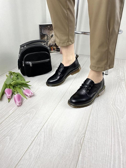 Sothby 's Туфлі жіночі Sothby 's M-375 чорні (весна-осінь, шкіра натуральна) (3113) Коломыя - изображение 2