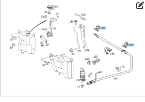 Mercedes-Benz  A2118601147 Форсунка омивача лобового скла з підігрівом CLS C219 E-class W211 C-class W203 CLK Coupe C209 E-class S211 C-class S203 CL2 Одеса