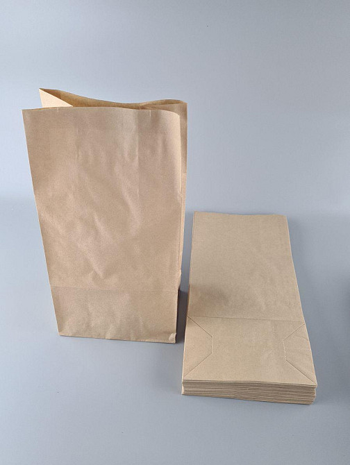 Пакет паперовий коричневий з дном 39*19*11,5 см 25 шт Харків - фото 3