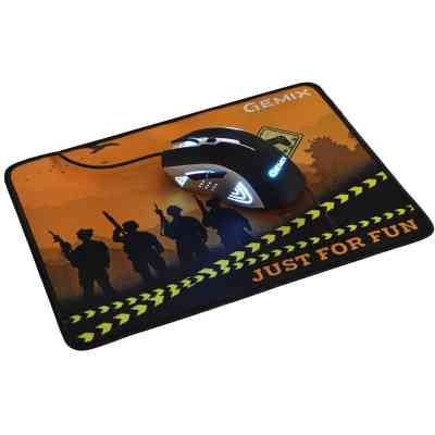 Мишка Gemix W100 USB Black/Gray + ігрова поверхня (W100Combo) Вінниця