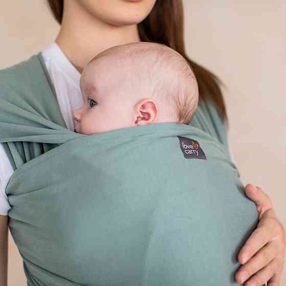 Трикотажний слінг-шарф Love & Carry - Базилік Київ