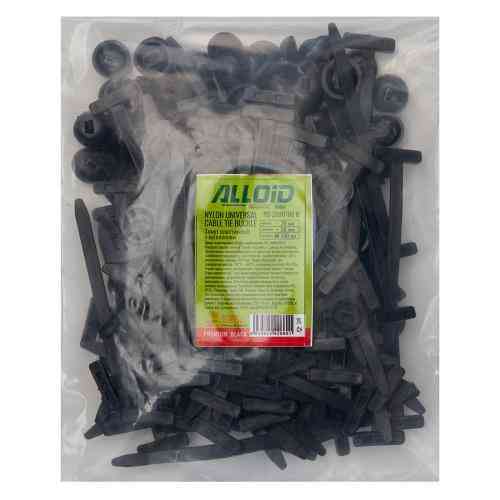 Пластиковий хомут з кріпленням Alloid 20х90 мм, 100 шт, чорний Харків