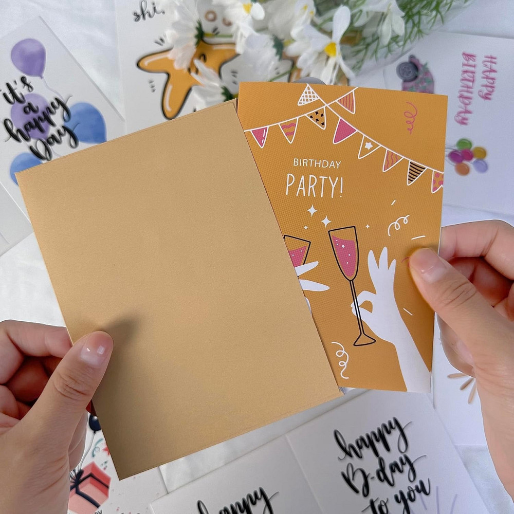 Набір вітальних листівок, 50 шт., святковий комплект «Happy Birthday», листівки для привітань з днем народження Кам'янець-Подільський - фото 5