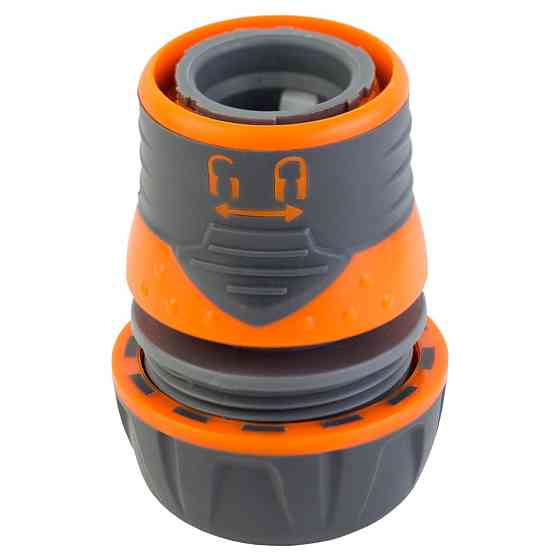 Конектор 1⁄2" швидкознімний для шланга 3⁄4" із замком (ABS+TPR) FLORA (5015484) Київ