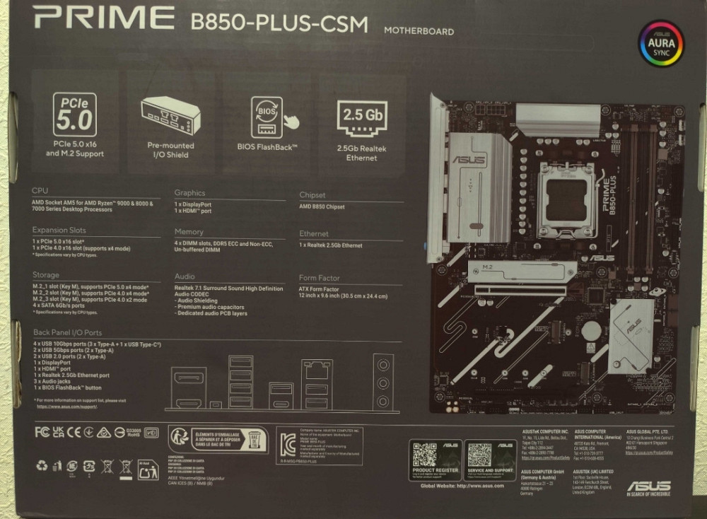 Материнська плата Asus PRIME B850-PLUS-CSM Київ - фото 3