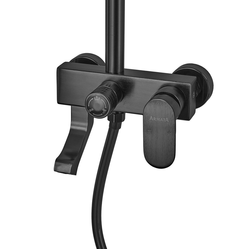 Душевая колонна со смесителем из алюминия ARMATA BCG-009-J BLACK, 3 режима (CH6560) Киев - изображение 9