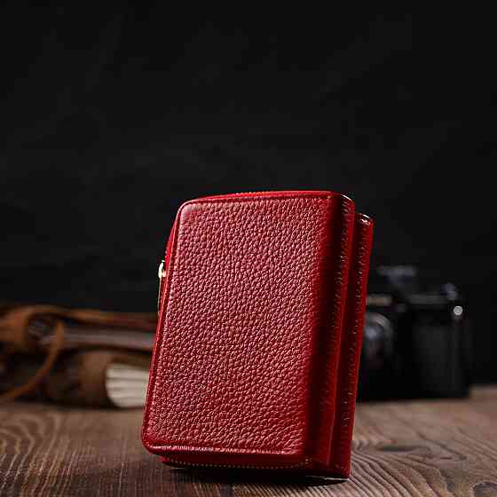 Портмоне женское в три сложения из натуральной кожи Tony Bellucci 22023 Красный Киев