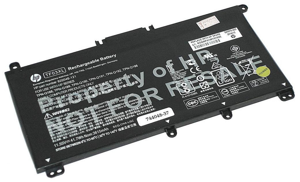 Аккумулятор для ноутбука HP TF03XL Pavilion 15-cc 11.55V Black 3630mAh Orig Винница - изображение 1