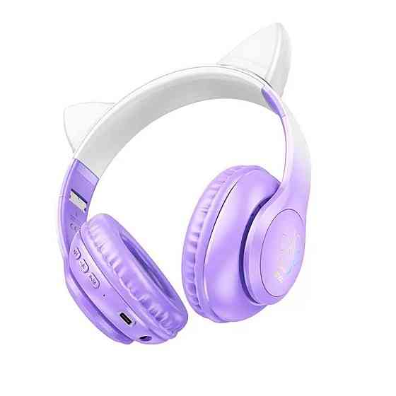 Навушники HOCO W42 Cat ears BT headphones Purple Grape Київ