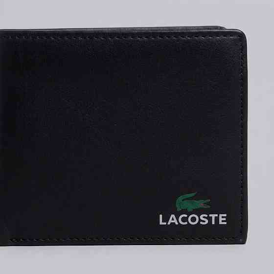 Мужской кожаный небольшой кошелек Lacoste (1722-1) Киев