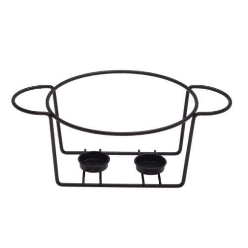 Марміт круглий 1,5л 24*21*8см кераміка скляна кришка + метал.підставка 6425 KAMILLE Житомир - фото 12