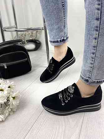 Liya Кроссовки женские LIYA черные замша натуральная размер 38 (3361) Коломыя