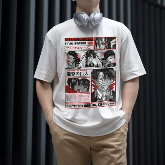 Футболка чоловіча з  принтом Атака титанов Ерен Последний сезон WE Розмір 48 Anime0924 Дніпро