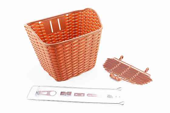 Кошик багажний передній 28" з кришкою, пластмасовий, коричневий TH-059 Київ