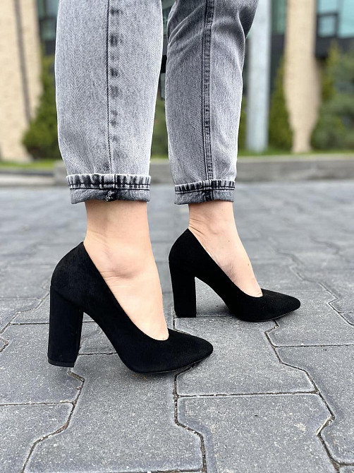 Nivelle Туфлі жіночі NIVELLE чорні натуральна замша каблук 9 см 36р (5168) Коломыя - изображение 7