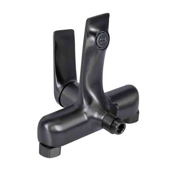 Смеситель для ванны Qtap Vlasta New c душевым гарнитуром QTVLA259GMB45643 Gunmetal Black PVD графит Киев