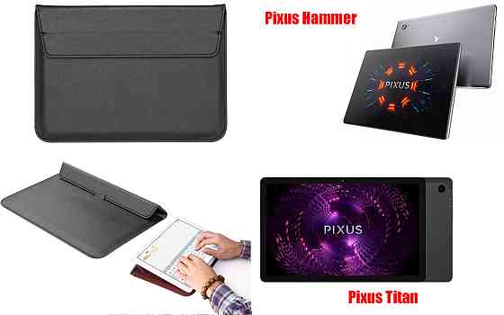 Чохол-конверт VitoCase для Pixus Hammer, Pixus Titan, з функцією підставки для планшета Чорний Київ