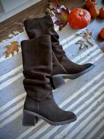 Чоботи жіночі M.KRAFT 2035 шоколадні (зима євро-хутро, замша натуральна) (6155) Коломия