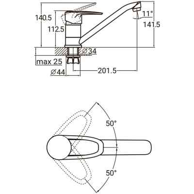 Смеситель AQUATICA MJ-1B235C Винница