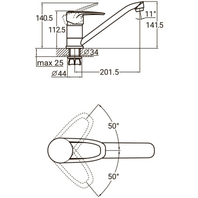 Смеситель AQUATICA MJ-1B235C Винница - изображение 5