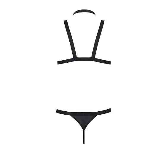 Комплект мужского белья из стреп Passion 039 SET ANDREW S/M Black, стринги, шлейка Sex Aura Киев