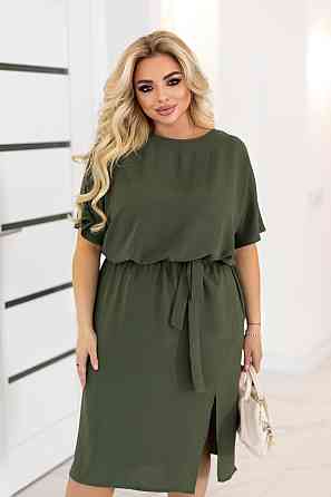 Летнее платье с поясом Fanta 54-56, Хаки Киев