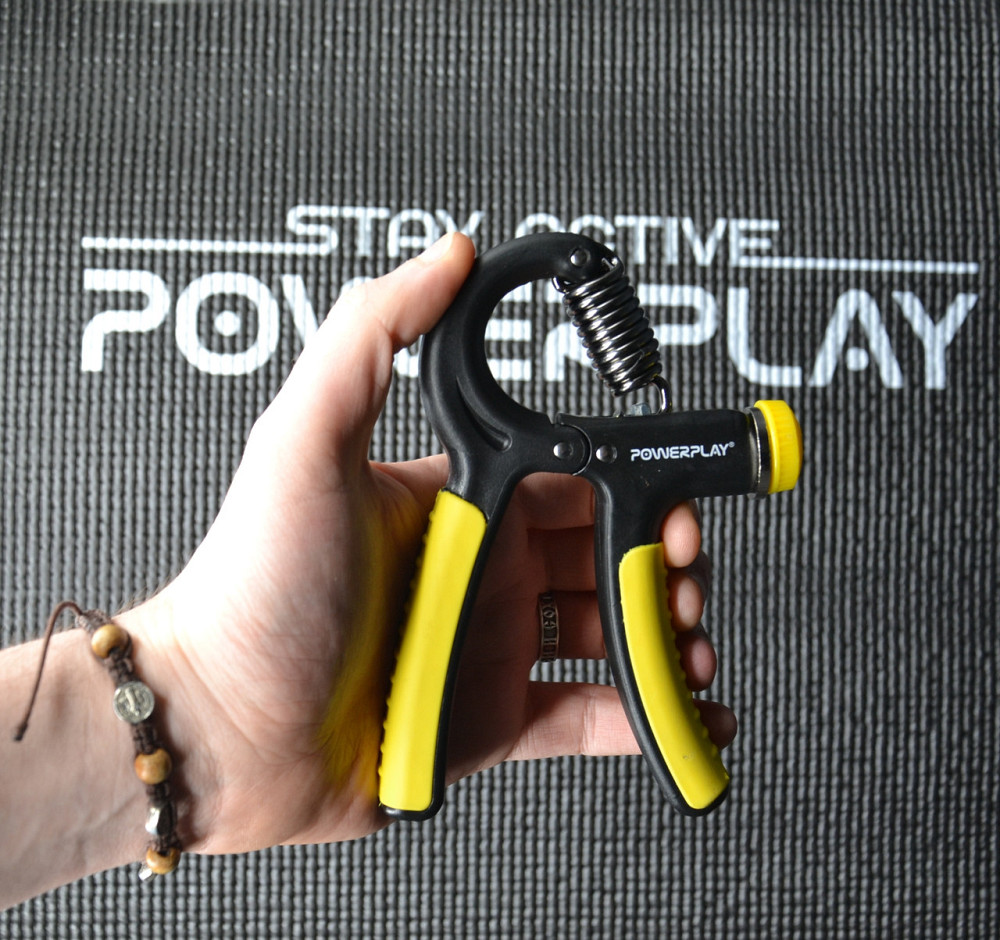 Еспандер кистьовий PowerPlay PP-4323 з регульованим навантаженням 10-40 кг. Strength Grip Чорно-жовтий Каменское - изображение 6