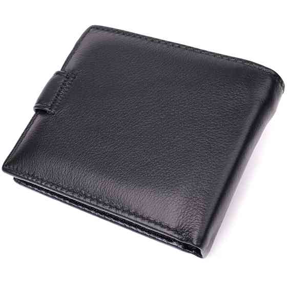 Чоловічий шкіряний гаманець, чорний (ST Leather) Київ