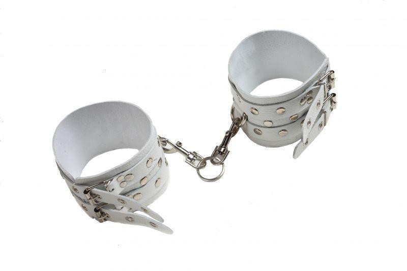 Оковы Leather Double Fix Leg Cuffs, White Sex Aura Киев - изображение 1