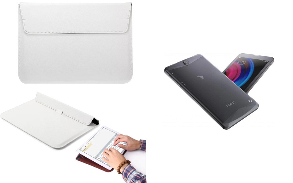 Чохол-конверт VitoCase для Pixus Touch 7 3G (HD), Touch 7 3G (qHD), з функцією підставки для планшета Білий Київ - фото 1